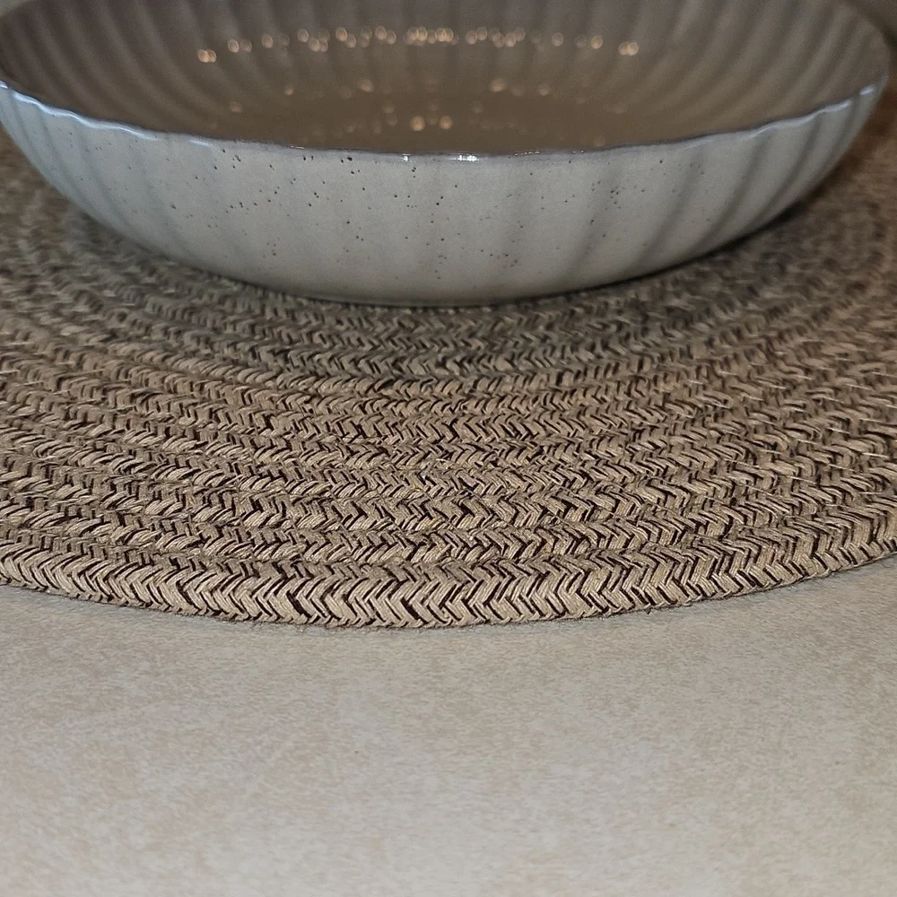 New Set Of 4 Hearth & Hand Scalloped Edge Stoneware Pasta/Grain Bowls
